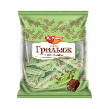 Изображение товара Конфеты Рот Фронт Грильяж в Шоколаде 200г