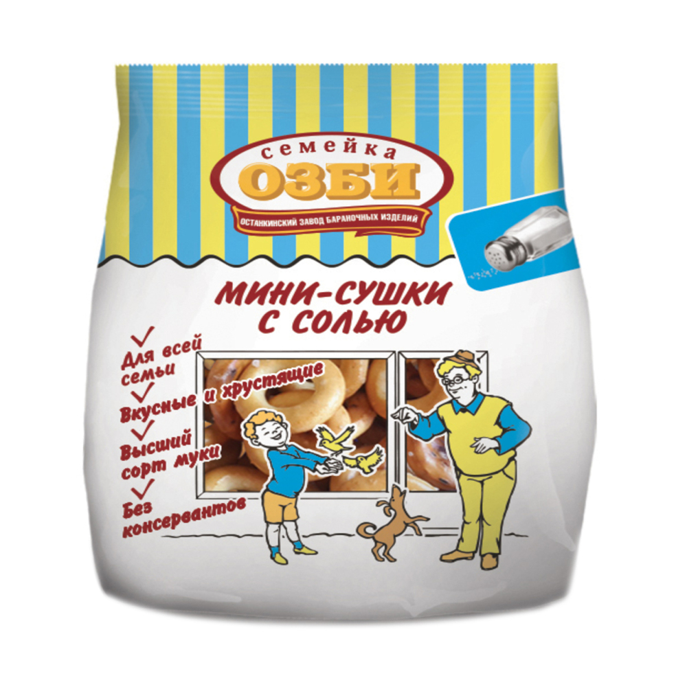 Изображение товара Мини-Сушки Семейка Озби с Солью 150г