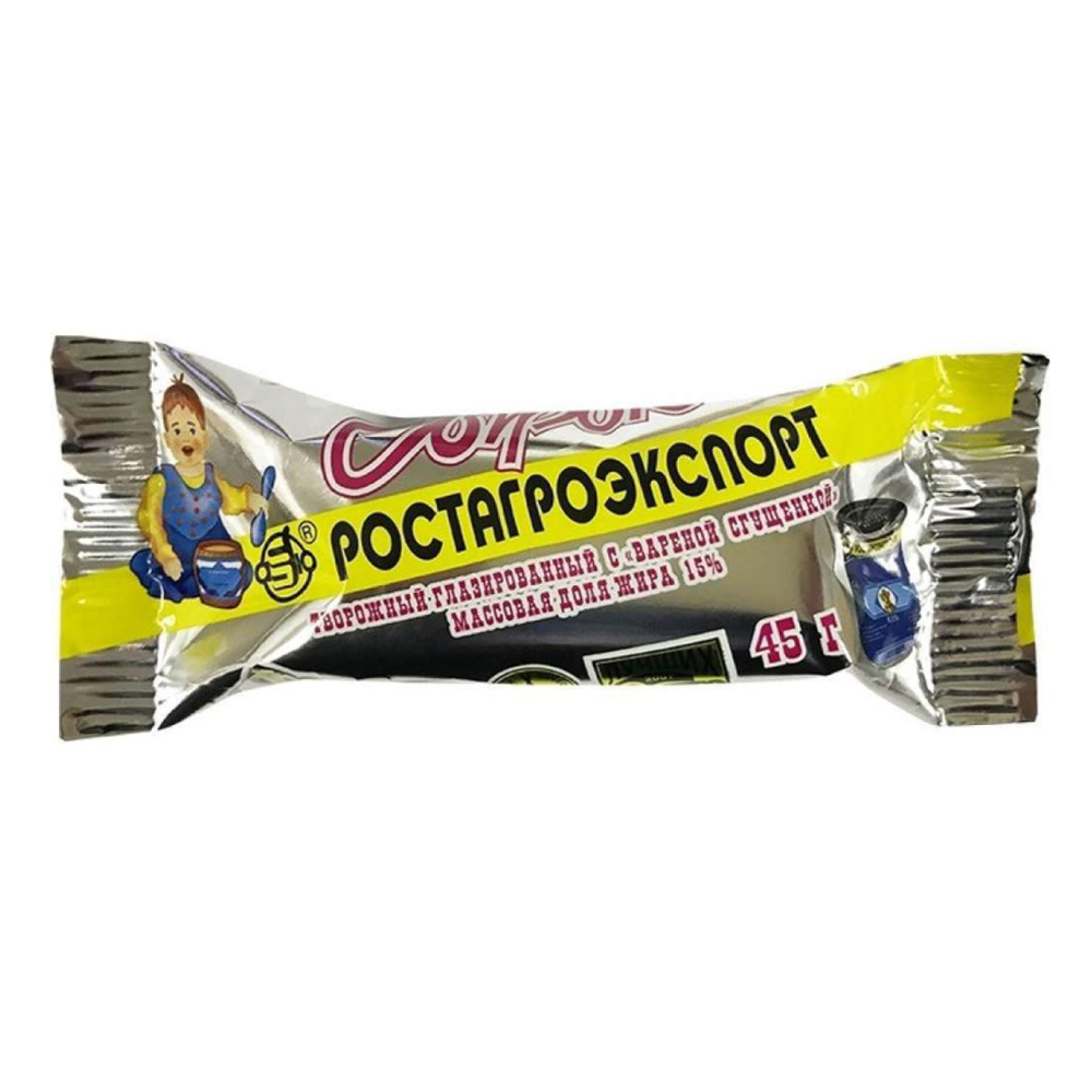 Изображение товара Сырок Творожный Ростагроэкспорт с Вареной Сгущенкой 15% 45г