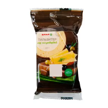 Изображение товара Сыр SPAR Тильзитер 45% 180г