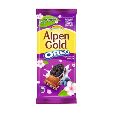 Изображение товара Шоколад Аlpen Gold Oreo Черничная Поляна 85г