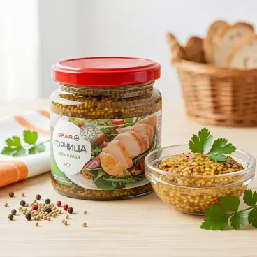 Изображение товара Горчица SPAR Зернистая 180г