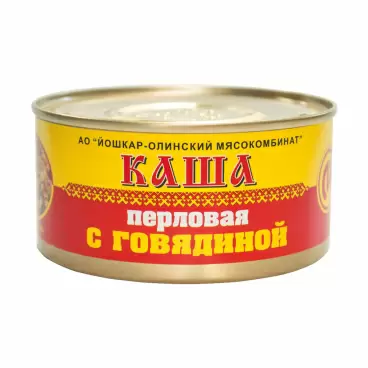 Изображение товара Каша Перловая с Говядиной 325г