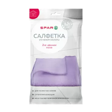 Изображение товара Салфетка SPAR из Микрофибры для Мытья Пола 50*60см 1шт