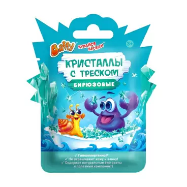 Изображение товара Кристаллы Baffy с Треском Детские Бирюзовые 10г