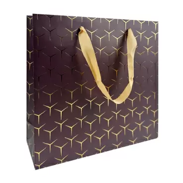 Изображение товара Пакет Подарочный SPAR Золотые Узоры 25*9*25см