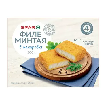 Изображение товара Филе Минтая SPAR в Панировке 300г