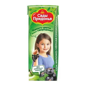 Изображение товара Сок Сады Придонья Яблоко Черная Смородина 200мл