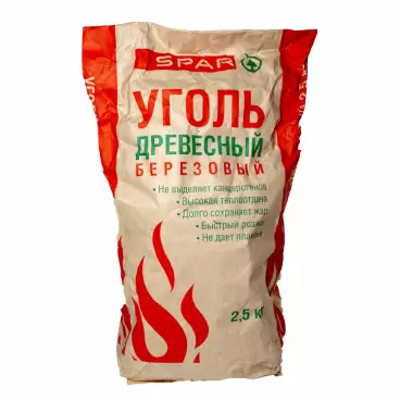Изображение товара Уголь SPAR Древесный Березовый 2,5кг